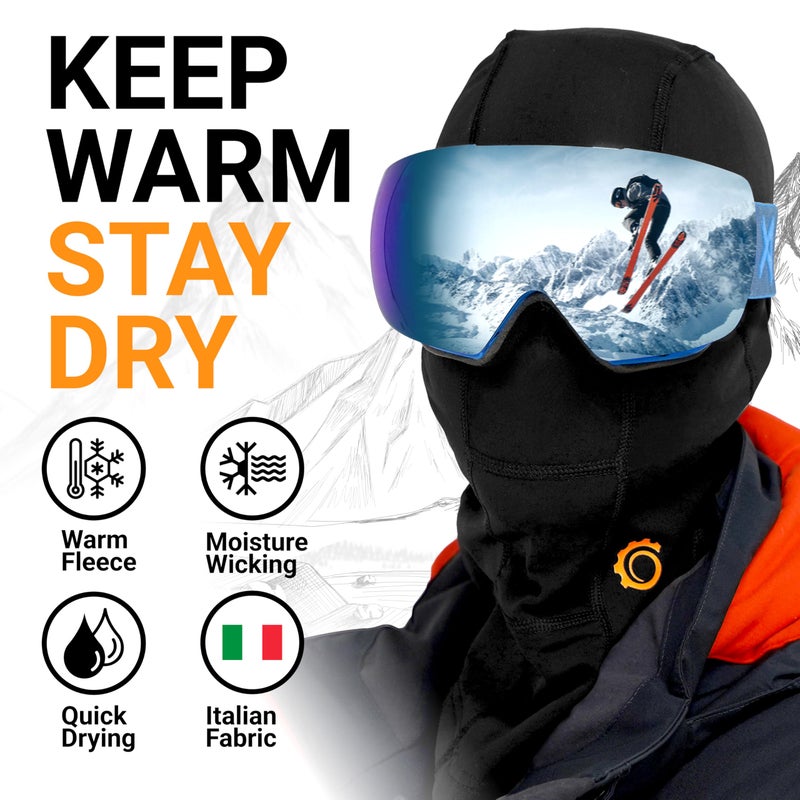 GearTOP Black Balaclava Ski Mask - Super Roubaix Moisture-Wicking Winter Mask for Men and Women for Skiing, Snowboard, Motorcycle, Face Mask for Cold Weather Baklava Masks, PasamontaÃ±as para el Frio - Image 2